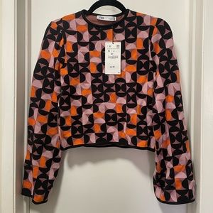 ZARA *nwt* Geometric Sweater